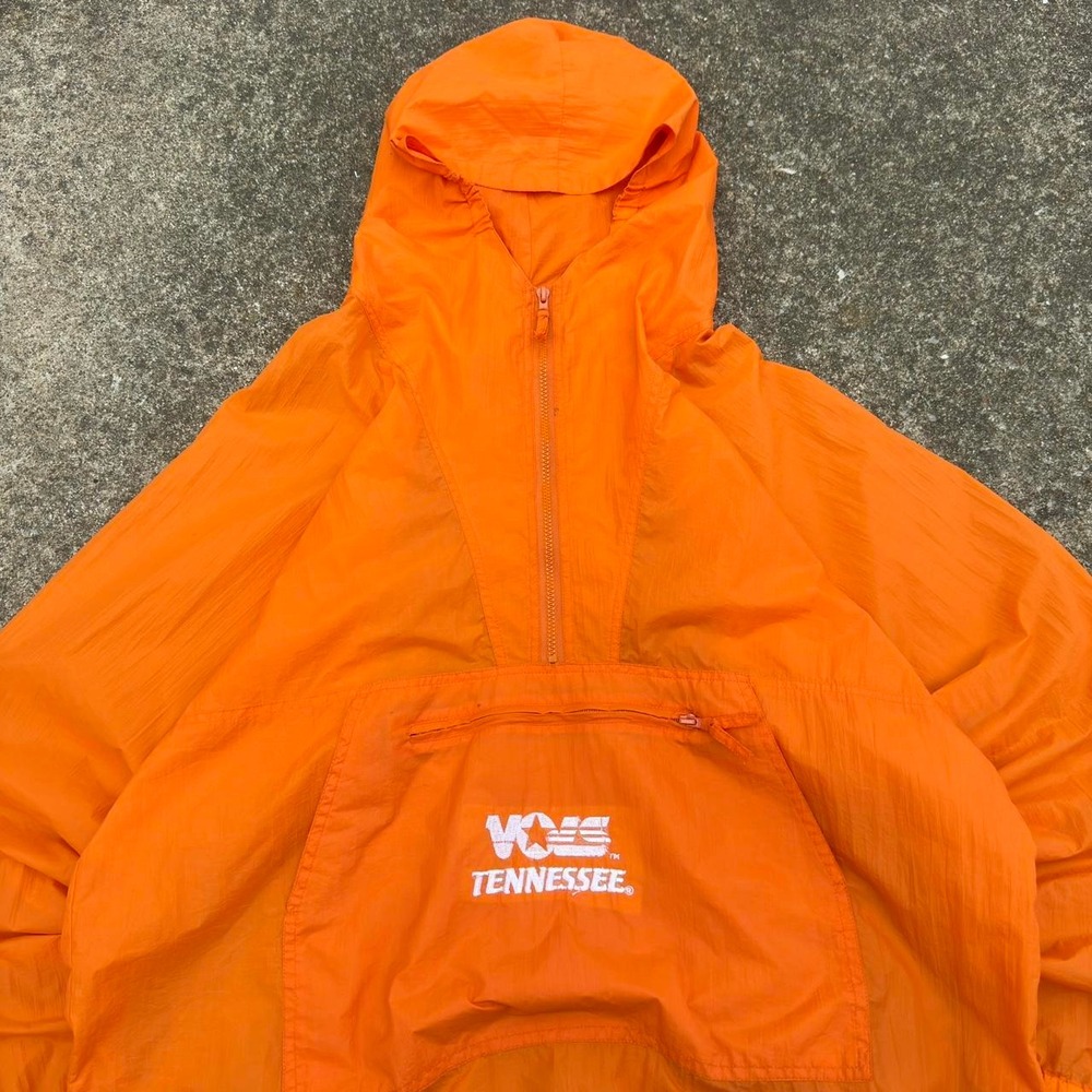 Vintage 90s Genuine Stuff Tennessee Volunteers Windbreaker Orange Large (d9)